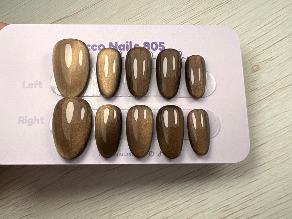 Chocolate Brown Press On Nails