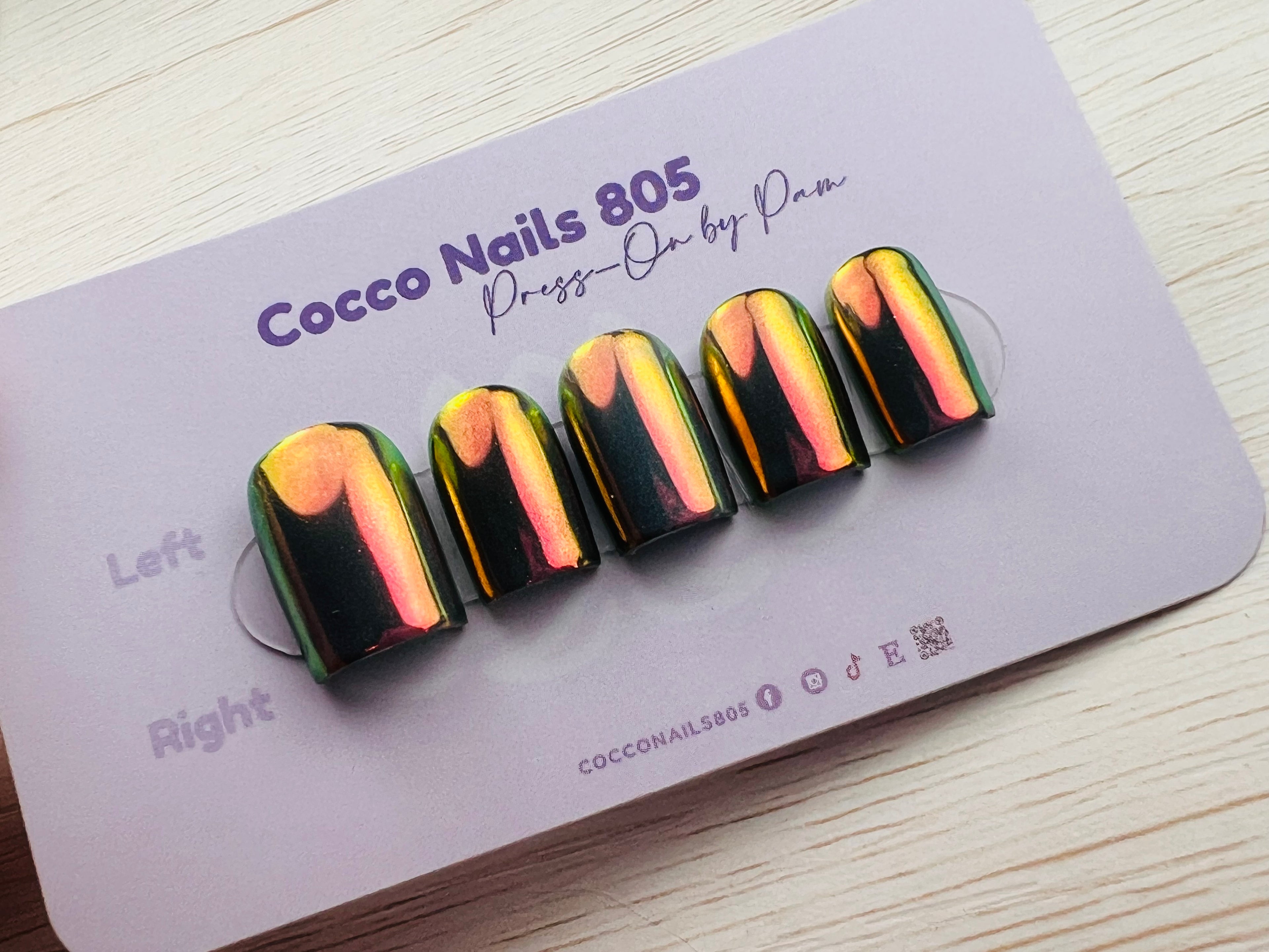 Midnight Aura Press On Nails