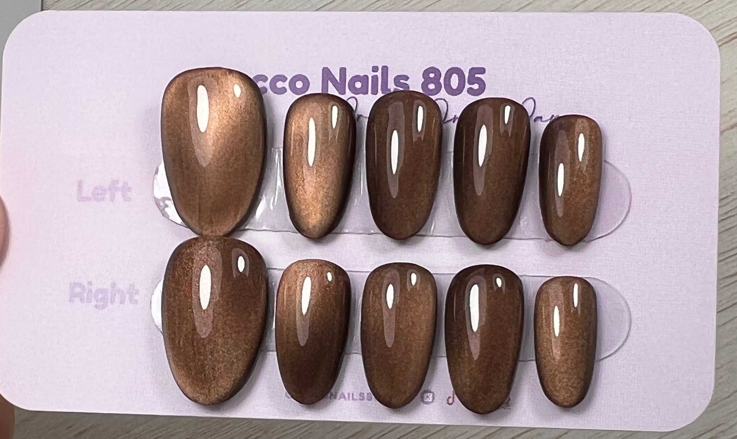 Chocolate Brown Press On Nails