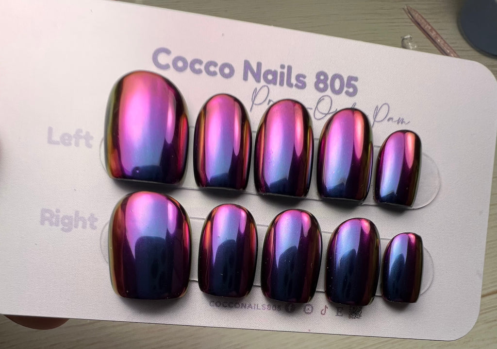 Purple Night Press On Nails