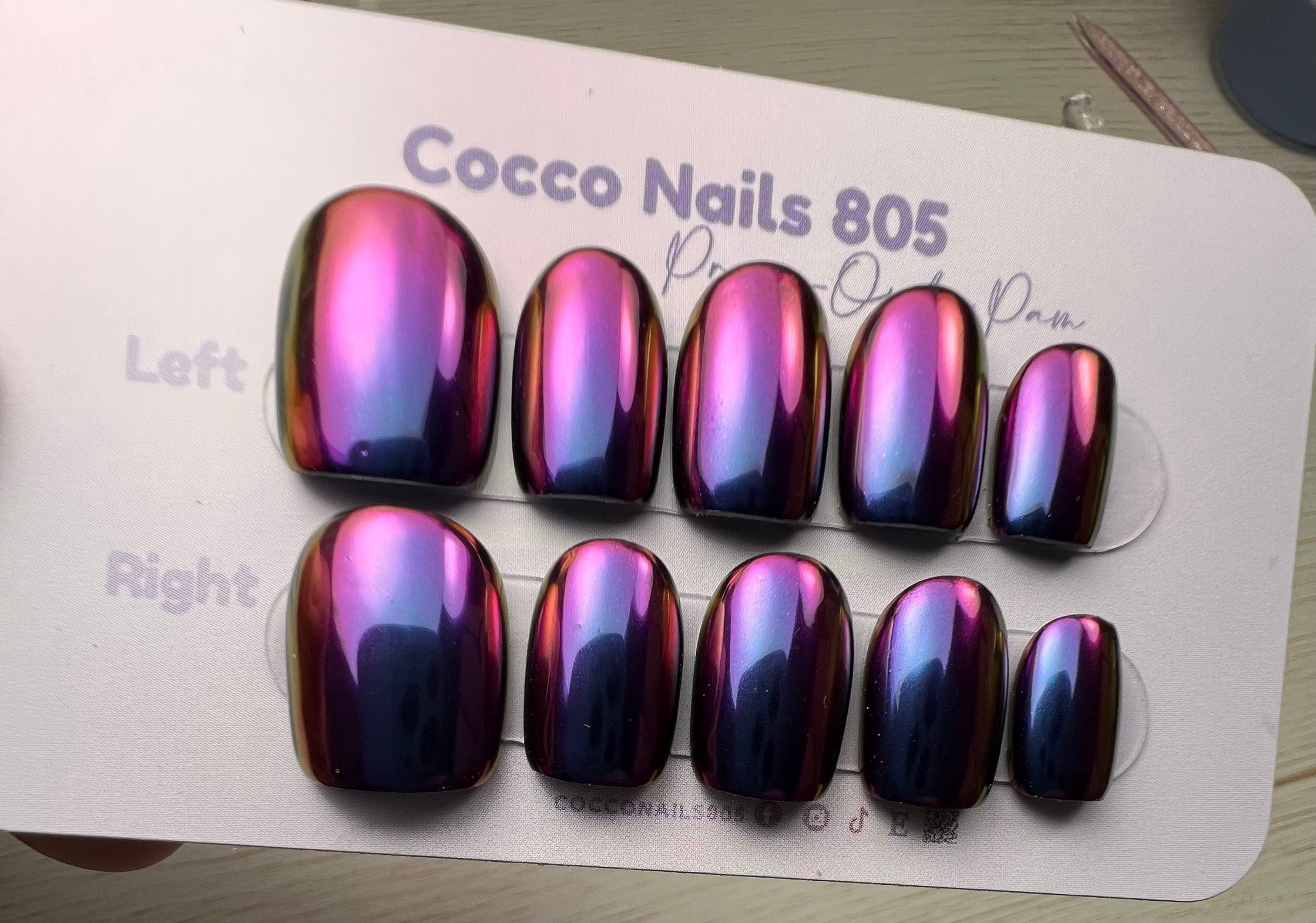 Purple Night Press On Nails