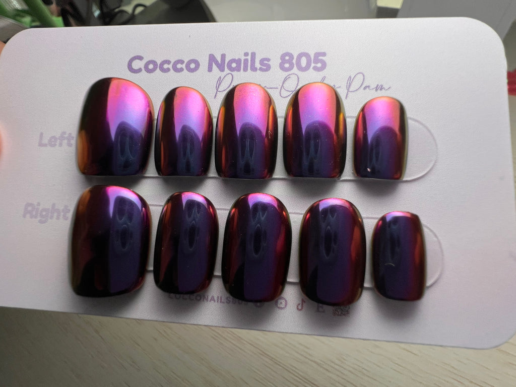 Purple Night Press On Nails
