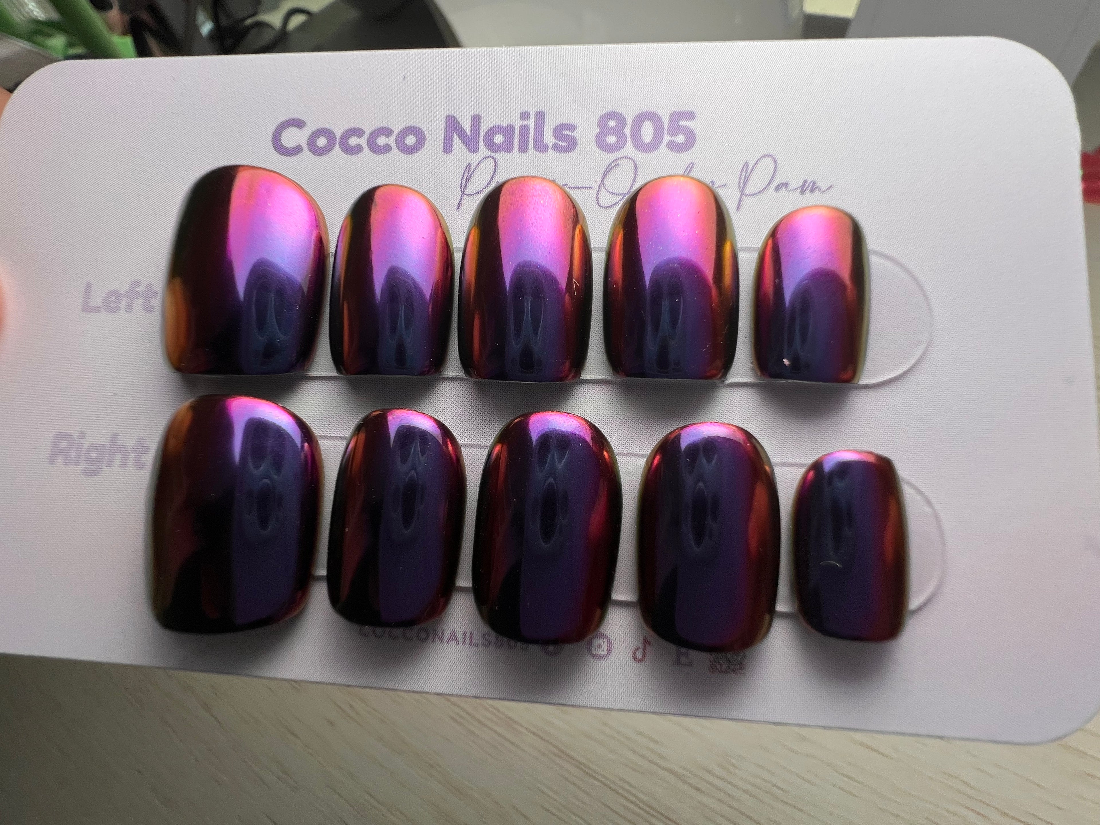 Purple Night Press On Nails