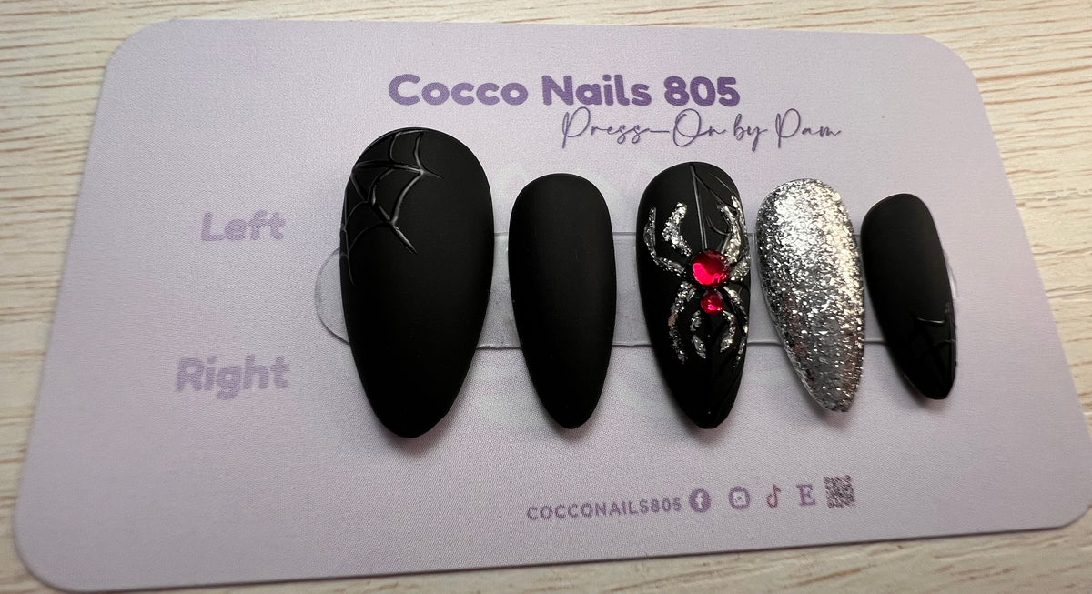 Spider Web Press On Nails