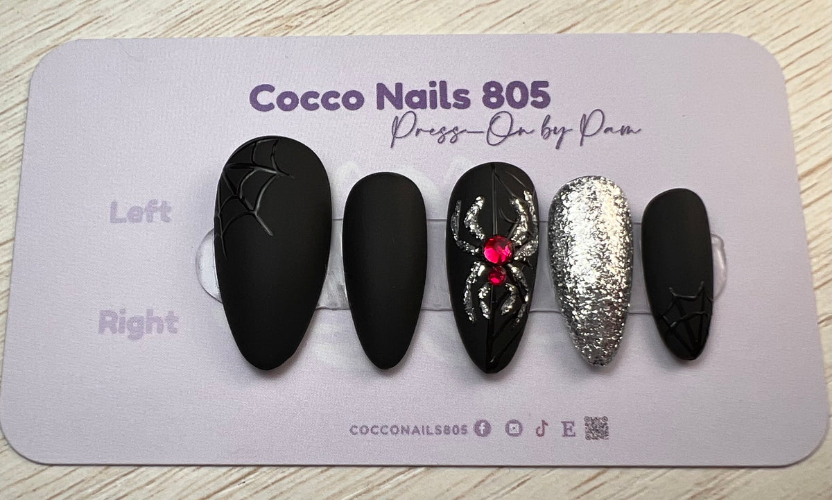 Spider Web Press On Nails